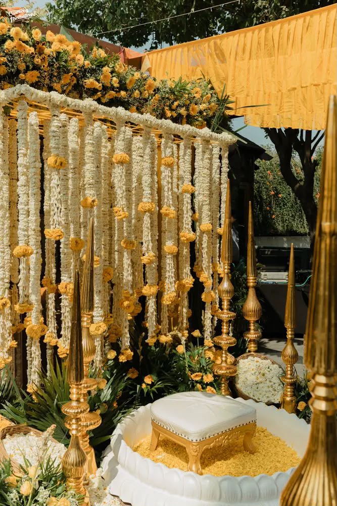 Haldi floral seating
