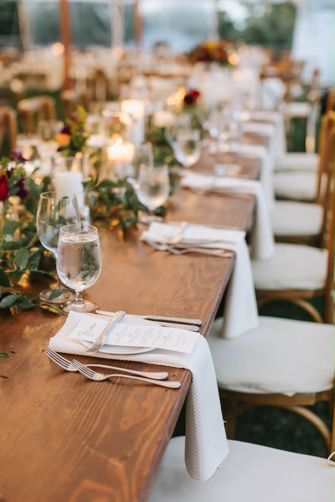 Reception table setting