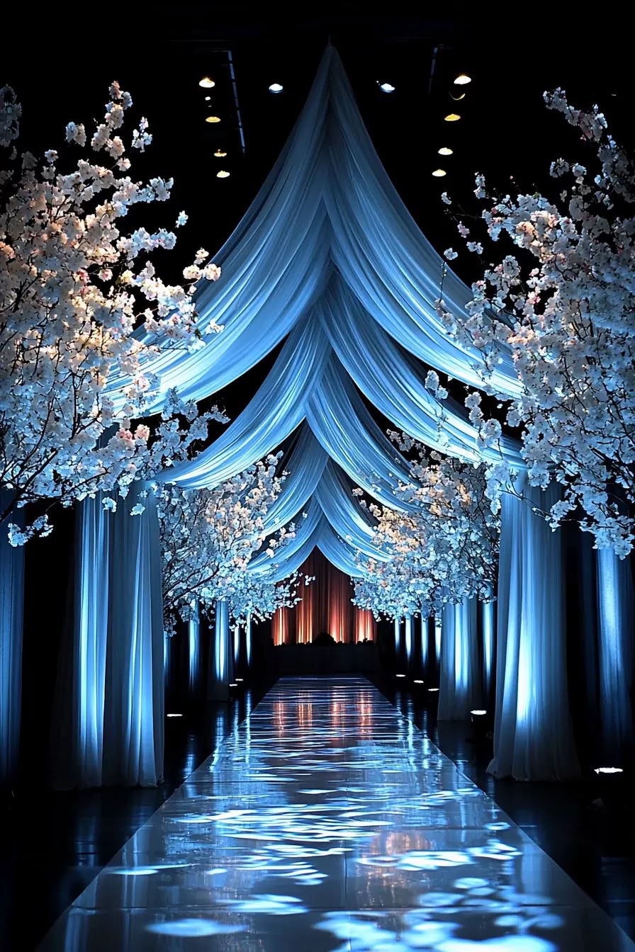 Ethereal wedding aisle